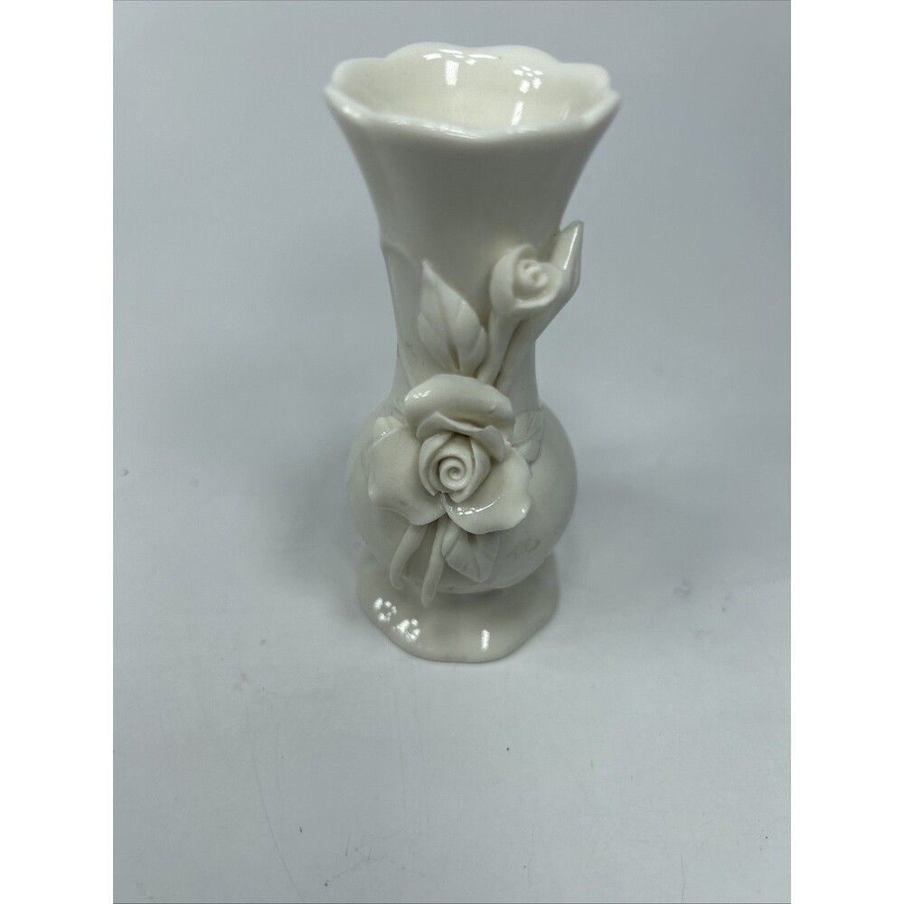 Paris Royal Bud Vase Flowers Vintage Cream Porcelain Pottery 4” Tall